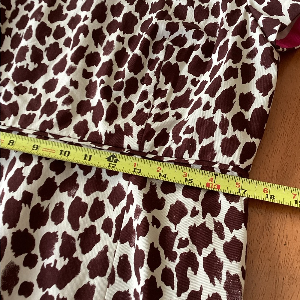 J. Crew V-back dress in giraffe printed bi-stretch cotton - size 14 - NWT! - Picture 12 of 13